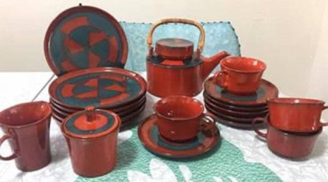 Vintage 21pc Melitta Germany Ceracron Earthenware Set Look What I've