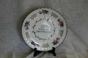 Vintage Avon Woods and Son 25th Anniversary Ironstone Plate