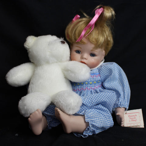 Vintage Ashton Drake Porcelain Doll Hannah Needs A Hug