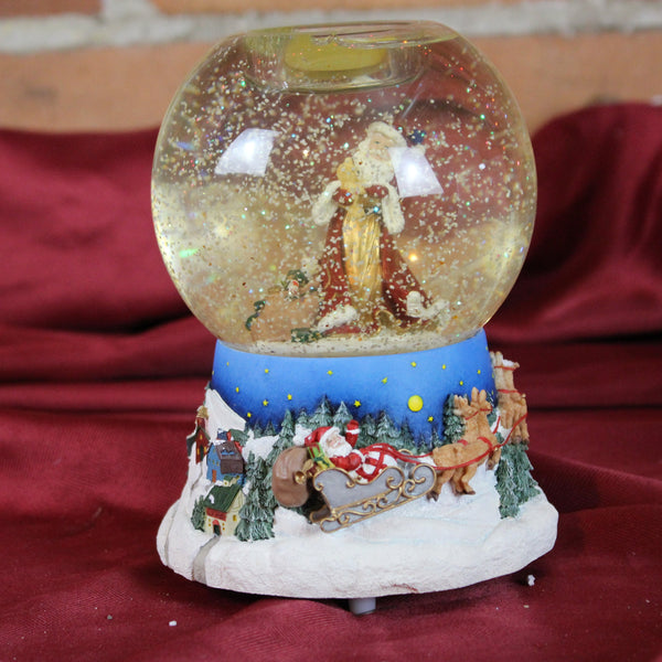 Partylite Father Christmas Tealight Musical Snowglobe