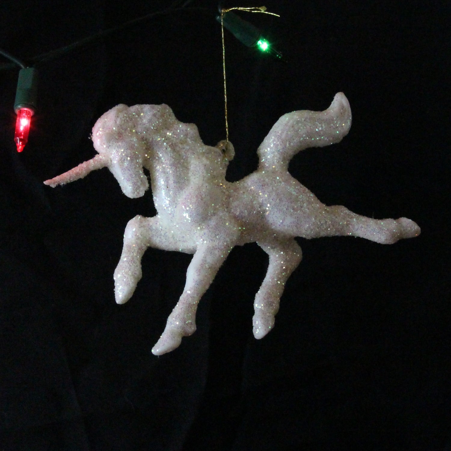 White Unicorn Christmas Ornament