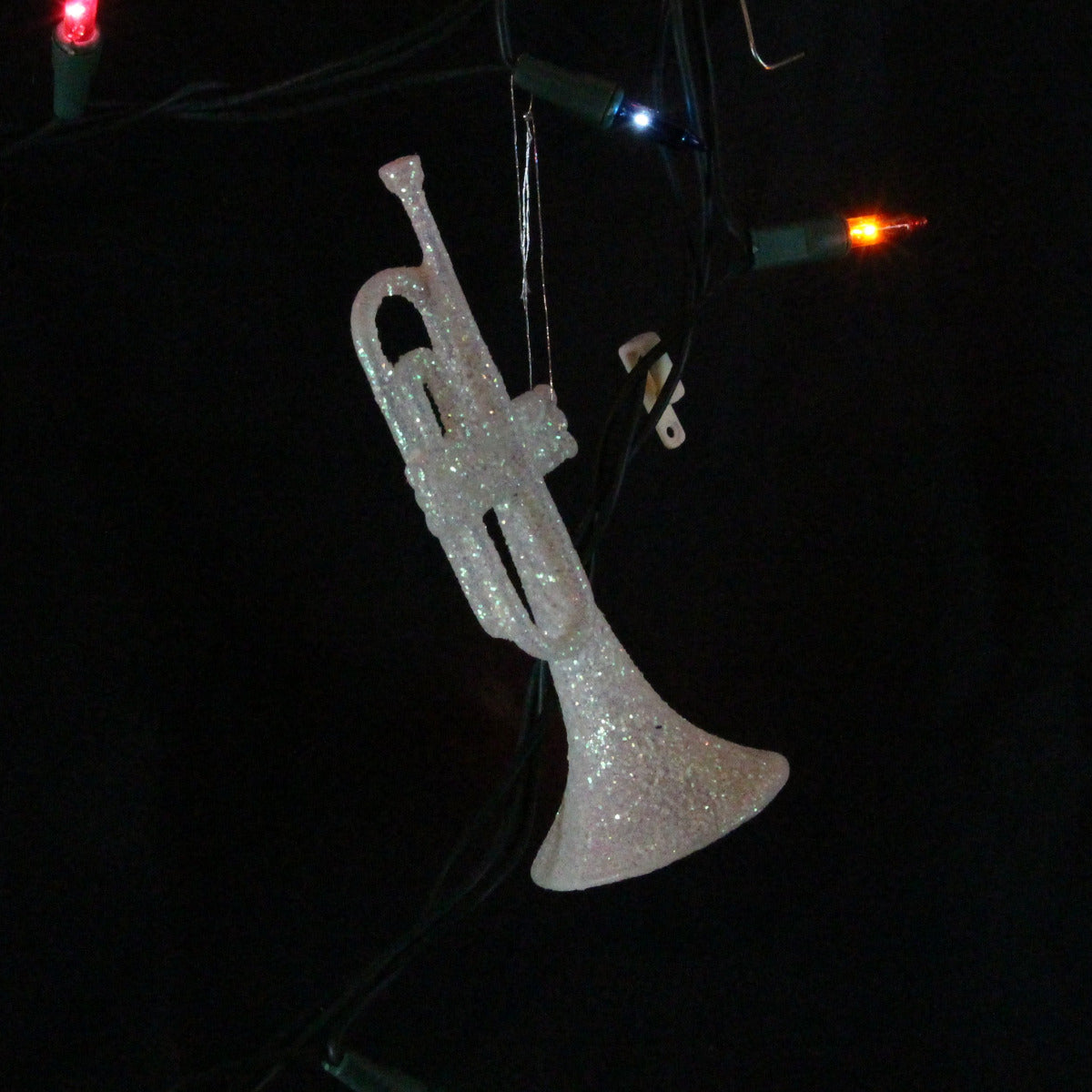 White Horn Christmas Ornament