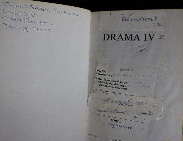 Drama IV Embossed Hardcover Book Containing Four Plays