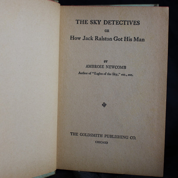 Vintage Hardcover The Sky Detectives by Ambrose Newcom, 1930