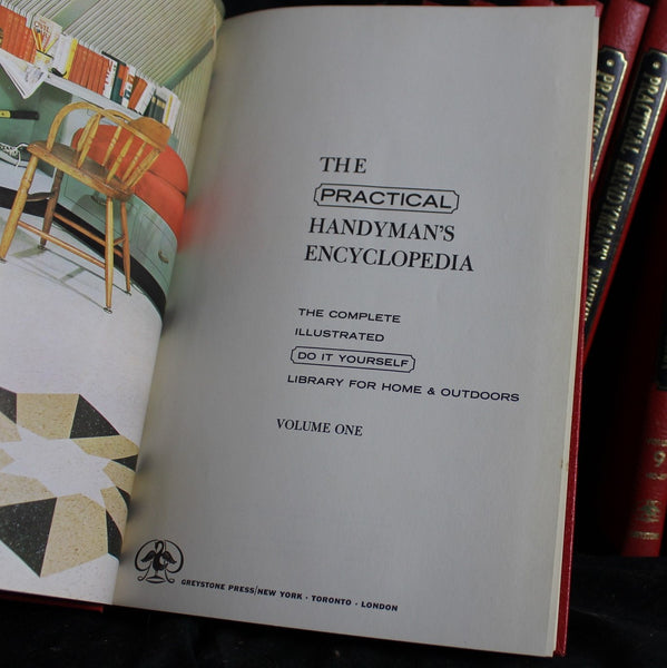 Rare Vintage Hardcover Full 22 Volume Set of Practical Handyman's Encyclopedia, 1965