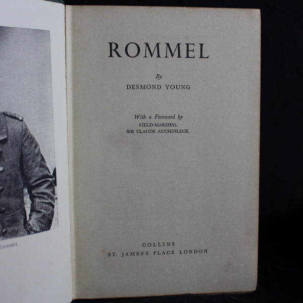 Vintage Hardcover Rommel: The Desert Fox by Desmond Young, 1950