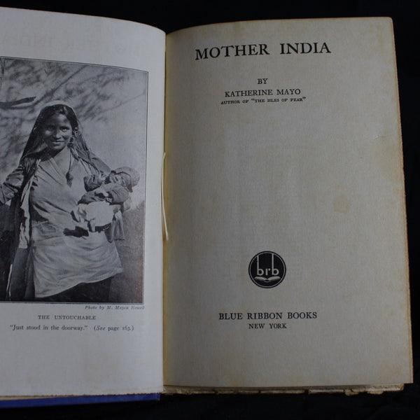 Vintage Hardcover Mother India by Katherine Mayo, 1930