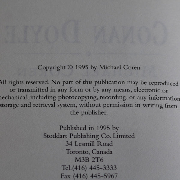 Hardcover Conan Doyle by Michael Coren, 1995