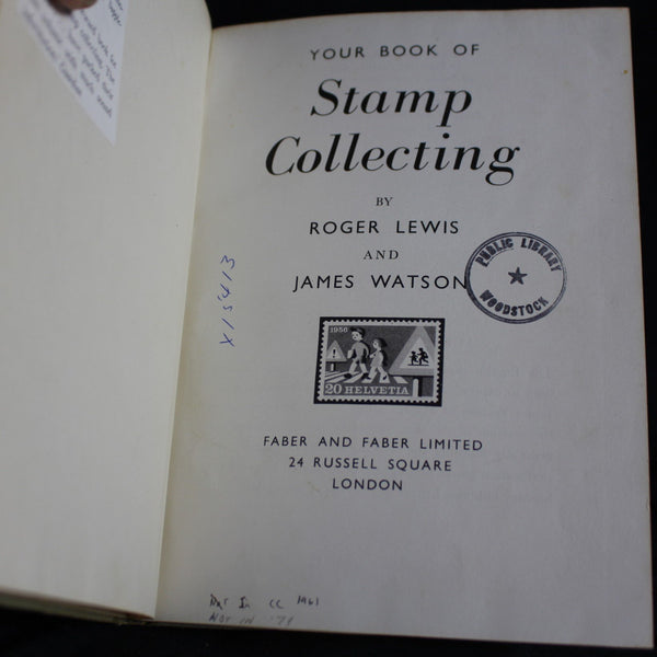 Hardcover Your Book Of Stamp Collecting Roger Lewis & James Watson, 1957