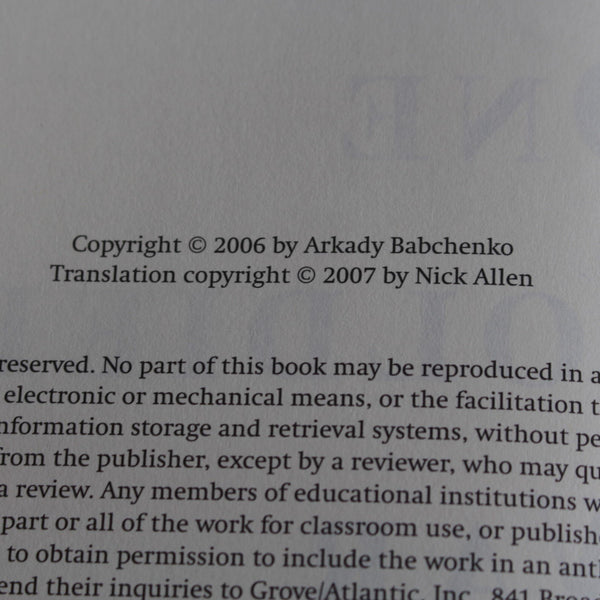 Hardcover One Soldier's War In Chechnya by Arkady Babchenko, Nick Allen (Translator), 2006
