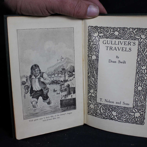 Vintage Hardcover Gulliver's Travels by Jonathan Swift - T. Nelson & Sons, c 1912