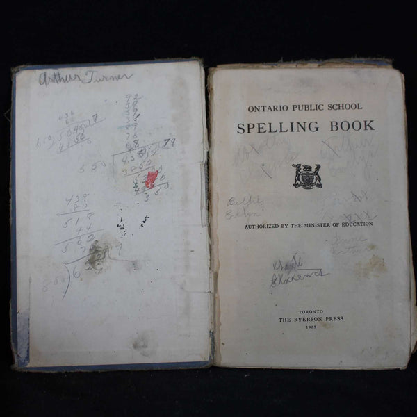 Rare Vintage Ontario Public School Spelling Book, 1925