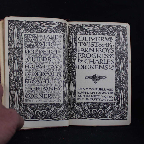 Vintage Hardcover Oliver Twist by Charles Dickens, 1913