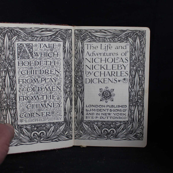 Vintage Hardcover Nicholas Nickleby by Charles Dickens, 1912