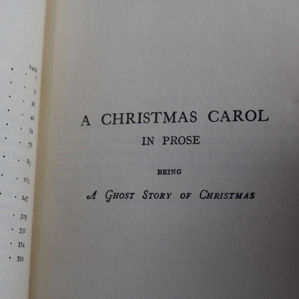 Vintage Hardcover Christmas Books: A Christmas Carol, The Chimes, The Cricket on the Hearth, The Battle of Life, The Haunted Man by Charles Dickens, 1913