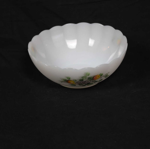 Vintage White Milk Glass Bowl Arcopal France