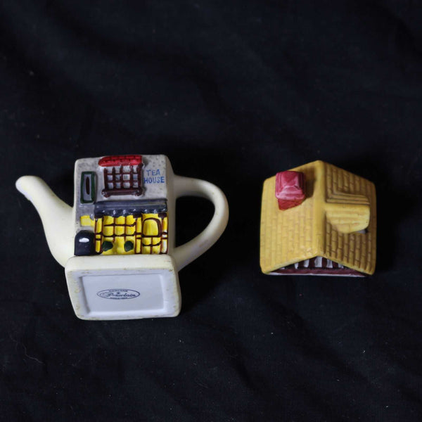 Miniature Porcelain Tea House Tea Pot