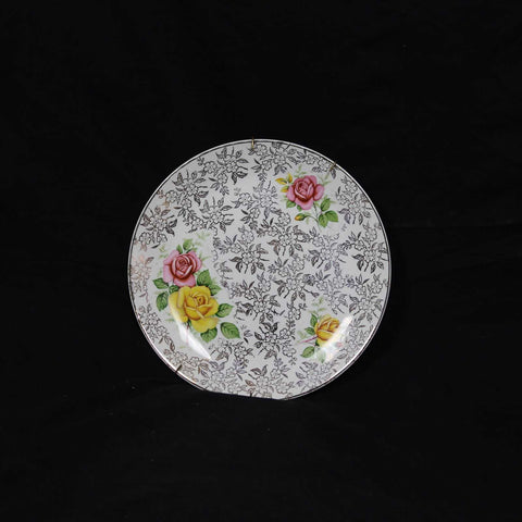 Vintage Decorative Plate - Red and Yellow Roses