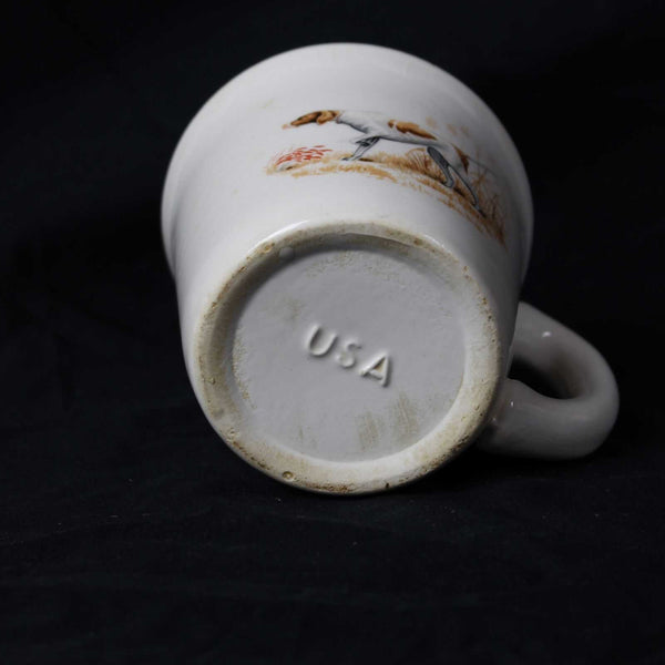 Rare Vintage Mid-Century Hunting Scenes Coffee Cup With Gold Rim