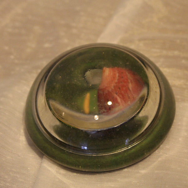 Vintage Glass Seashell Paper Weight