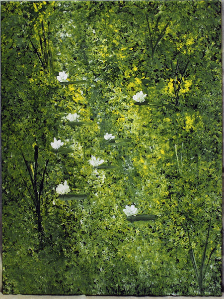 New Original Acrylic Painting Flowering Bush -189