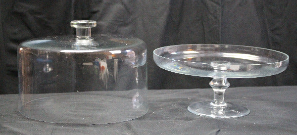 Covered Glass Cake Plate Display