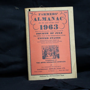 Vintage Farmers Almanac - 1963