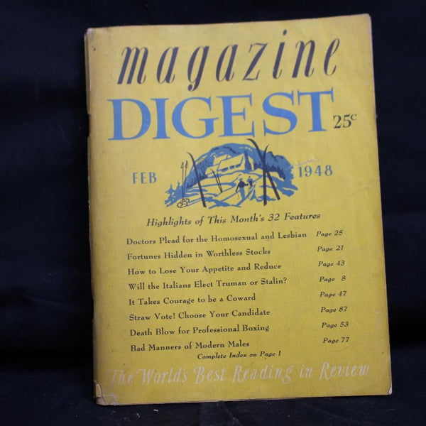 Extremely Rare Vintage Magazine Digest - February 1948