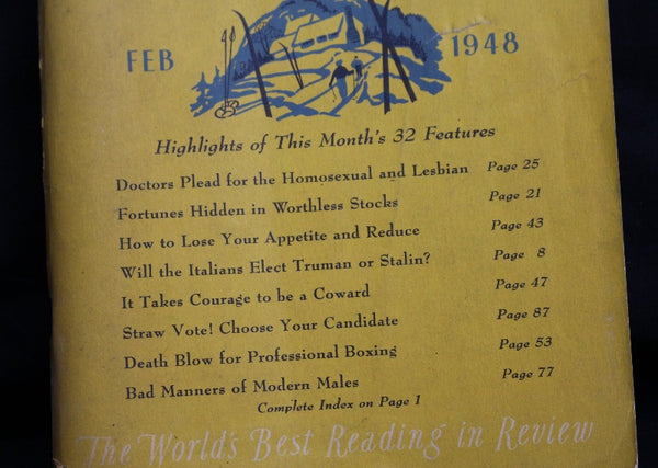 Extremely Rare Vintage Magazine Digest - February 1948