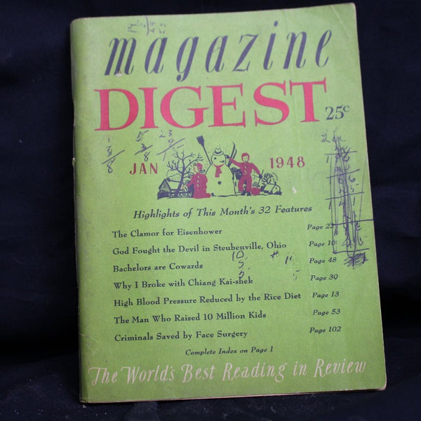 Extremely Rare Vintage Magazine Digest - January 1948