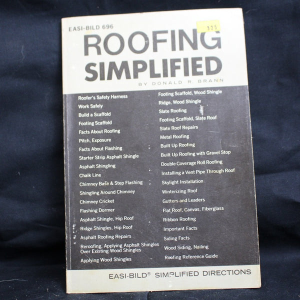 Vintage 1974 Roofing Simplified by Donald Brann