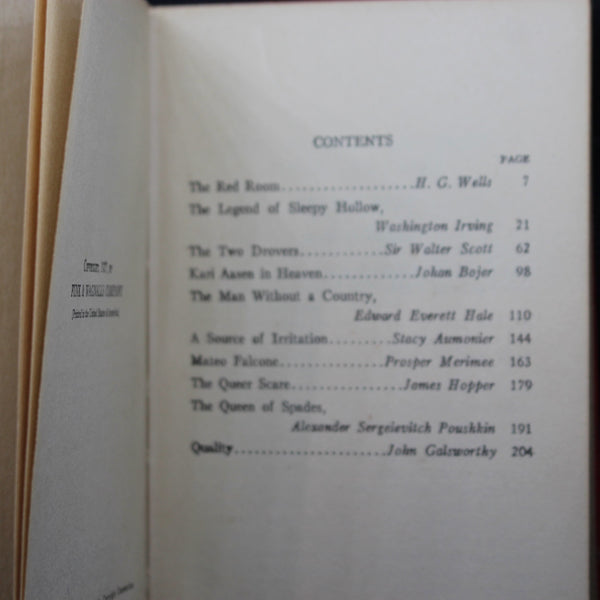 Les cent meilleures nouvelles du monde en dix volumes, volume neuf fantômes »édité par Grant Overton 1927