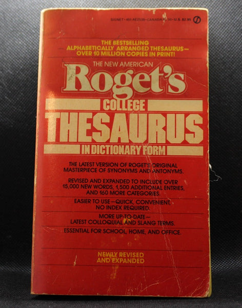 New American Roget's College Thesaurus in Dictionary Form