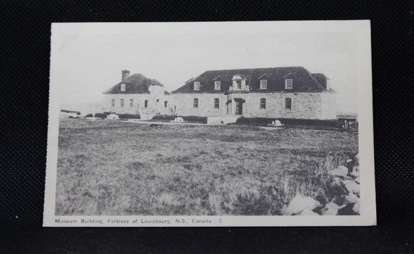 Vintage Lot of 10 Fortress Louisbourg, Nova Scotia Black and White Postcards 1955, Never Used