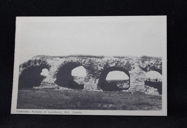 Casemates Vintage Miniature View Black and White Album of 10 Fortress Louisbourg, Nova Scotia 1955 Postcards, Never Used