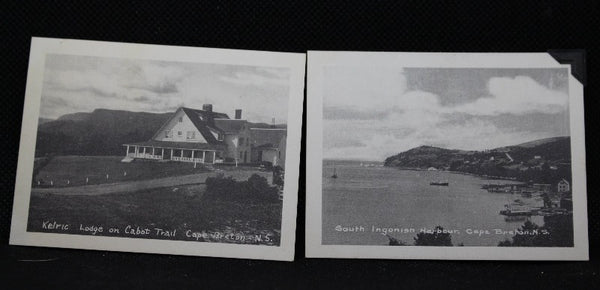 Kelric Lodge and Ingonish Harbour Vintage Lot of 20 Cape Breton, Nova Scotia Black and White Mini Postcards 1955, Never Used