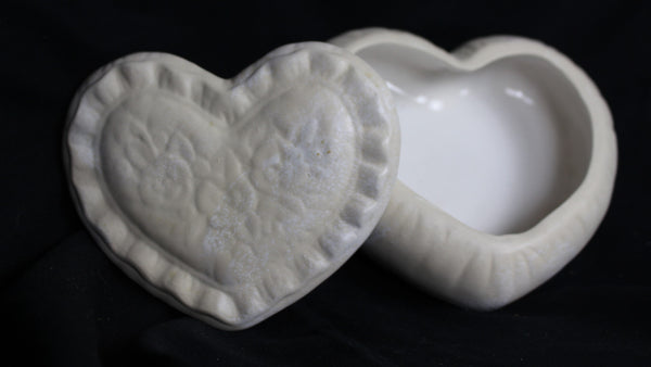 Vintage Heart Shaped Ceramic Container