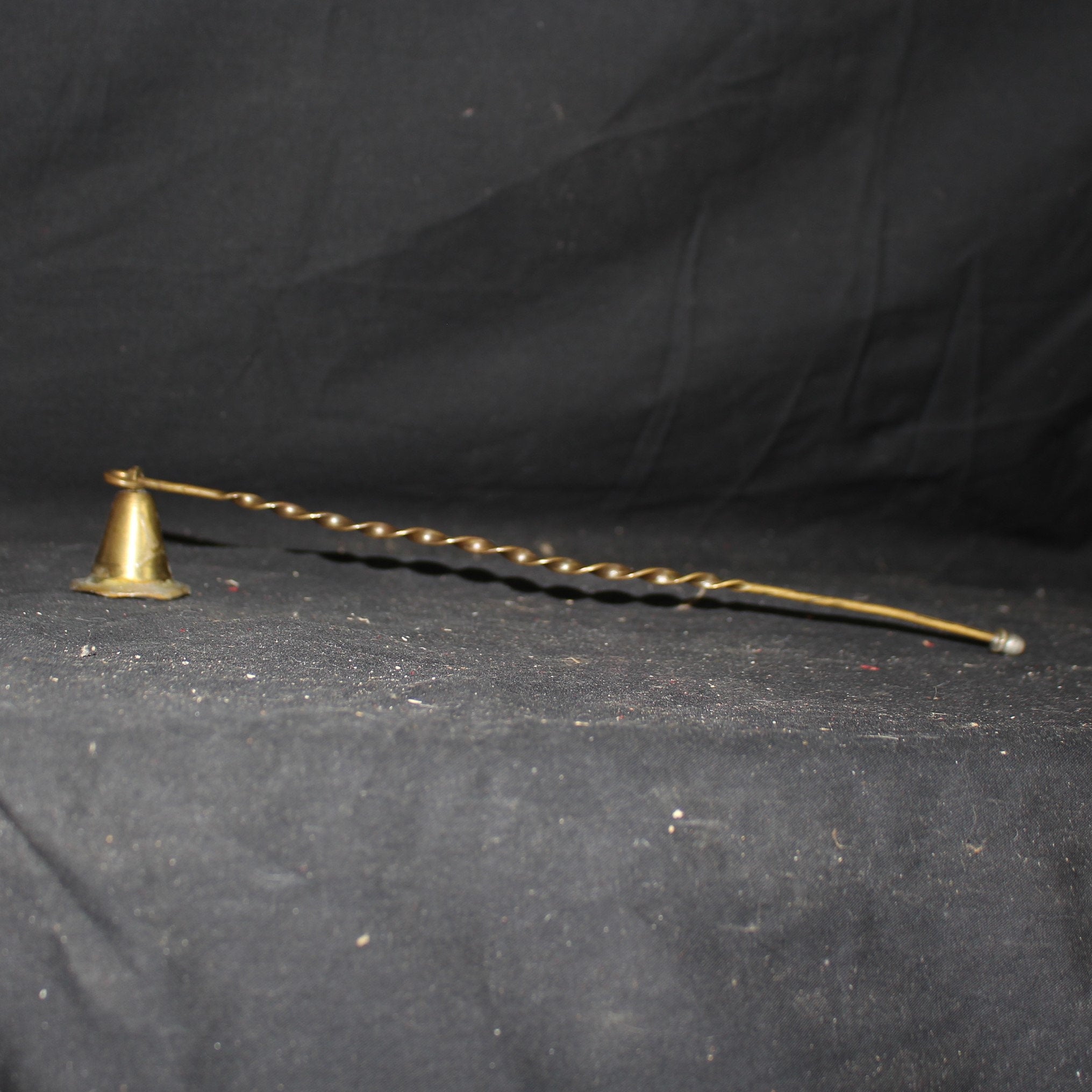 SOLD! Vintage Brass Candle Wick Flame Snuffer Puter Outer Thing